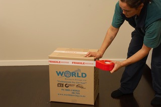World Moving cardboard box